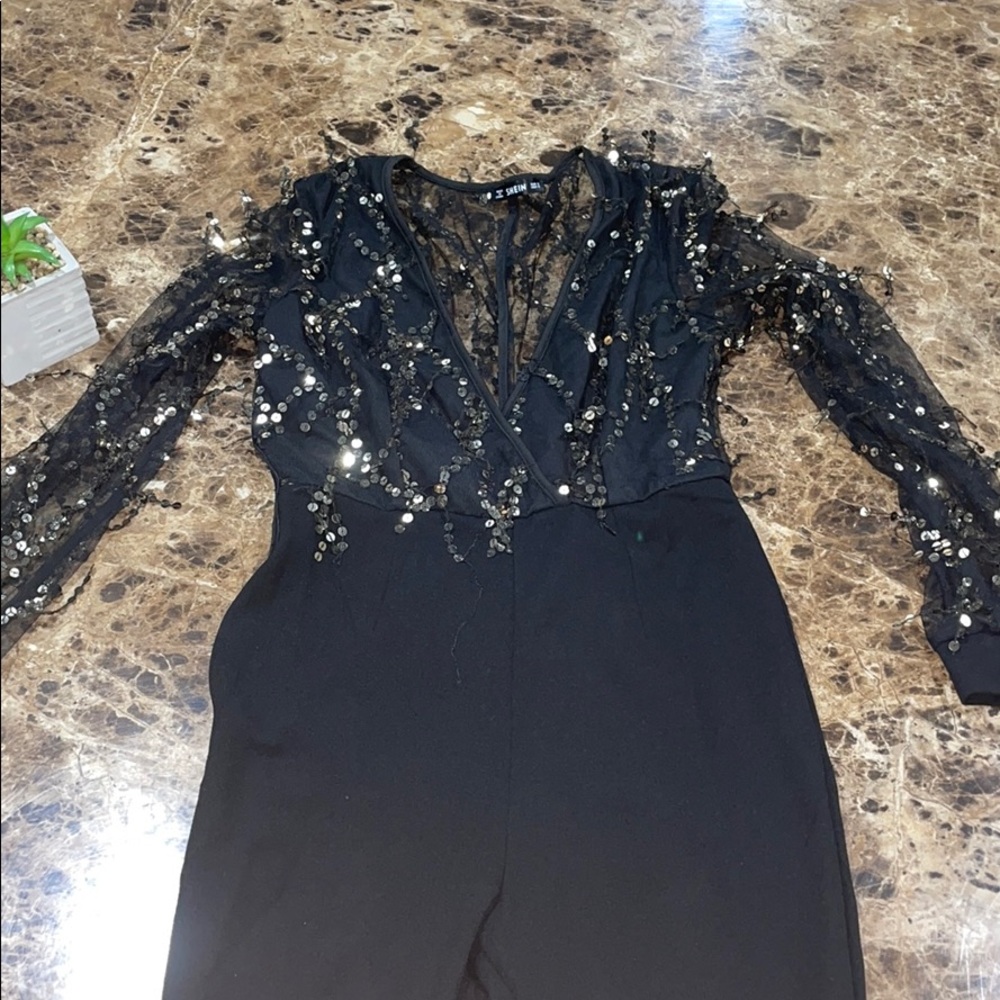 Sparkly overall dress suit